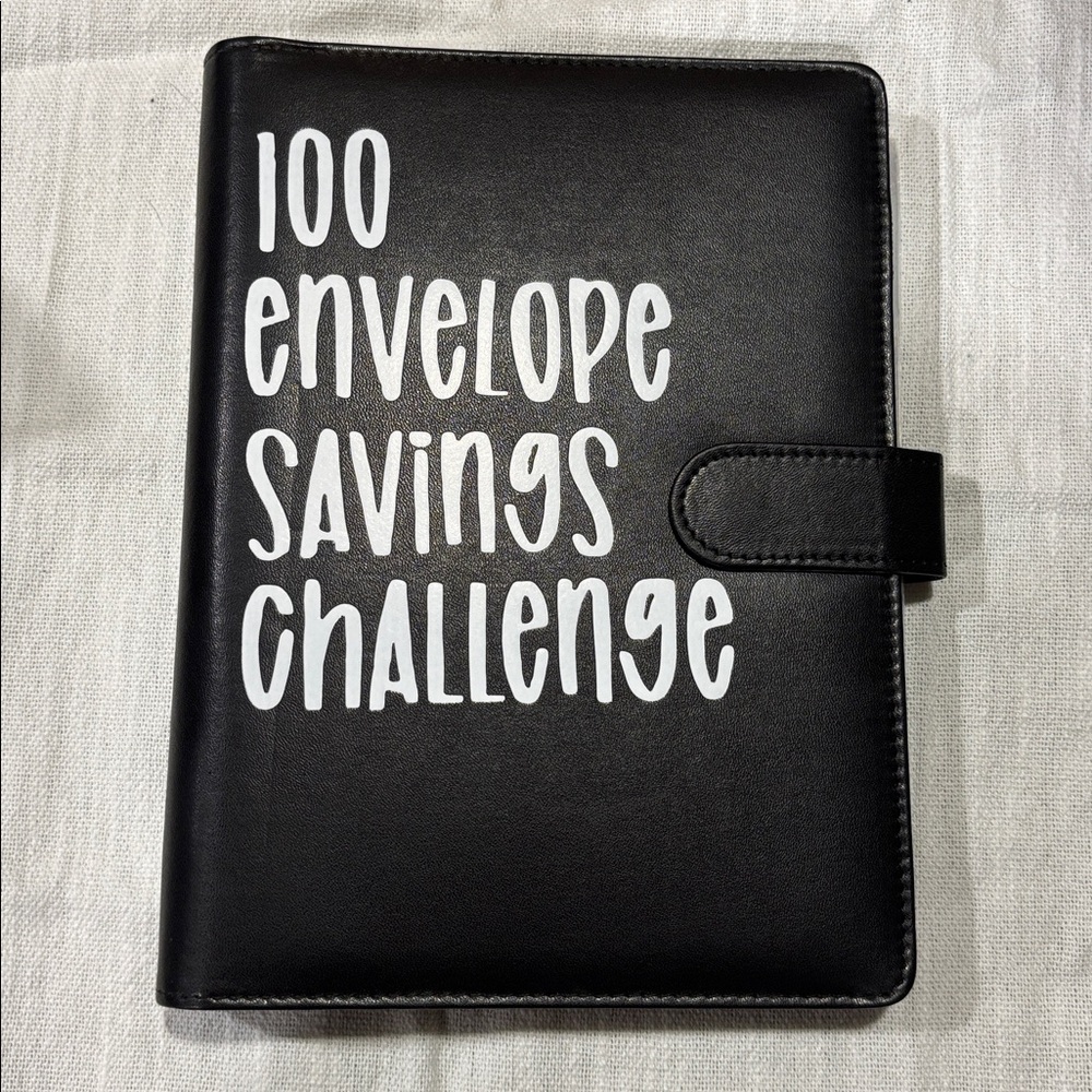 100 Envelope Savings Challenge Binder – Black, New